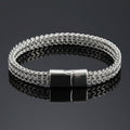 8mm Silver Foxtail Chain Bracelet for Men
