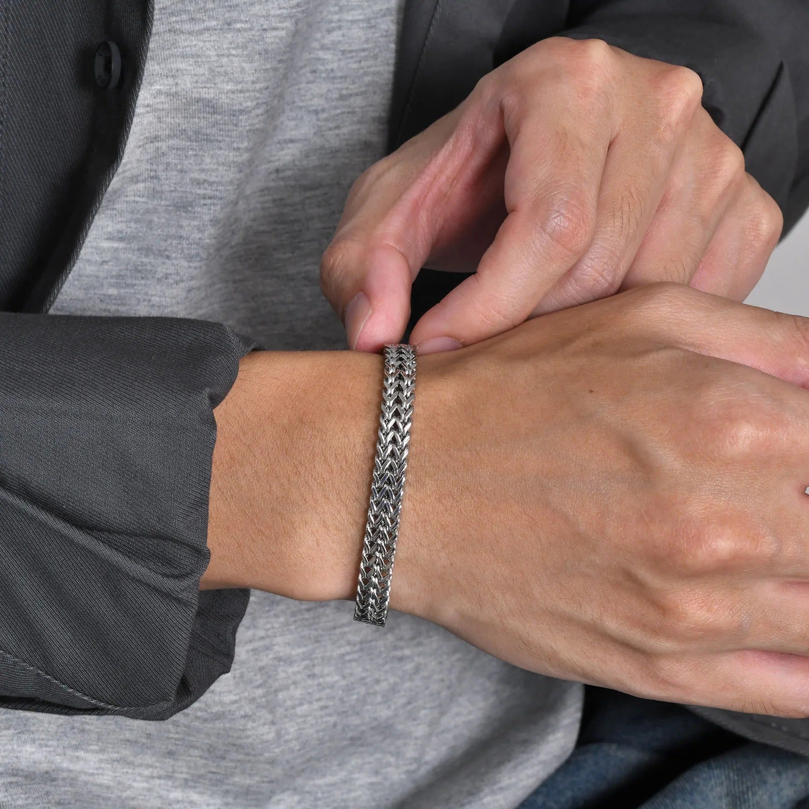 Premium Stainless Steel Bracelet - Silver Edition